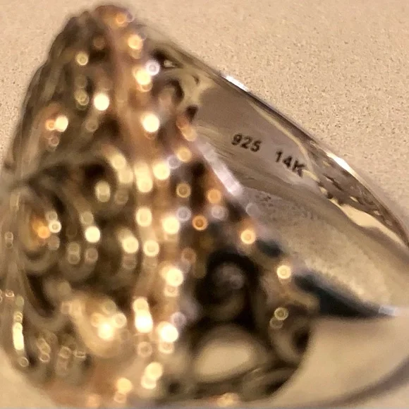 VGUC JAi by John Hardy Sterling & 14K Ring, SZ 9 - Picture 10 of 14
